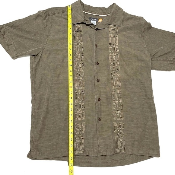 Quiksilver Men SILK Embroidery Button Down Shirt Size L - Picture 8 of 9